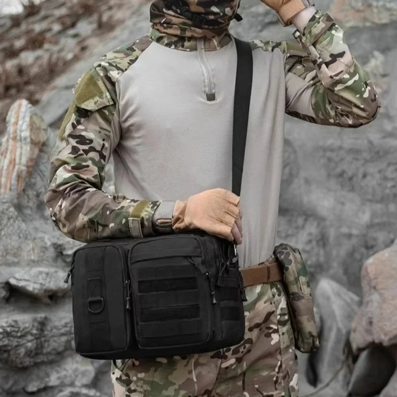 Outdoor Trekking Tactical Handbags Shoulder Bag Camping for Men Hiking Travel Climb Fishing Sling Crossbody Molle Messenger Bag
