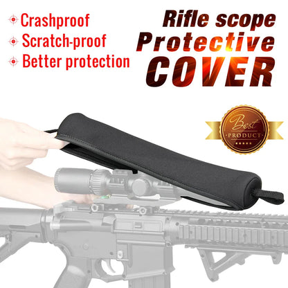 Black Neoprene Rifle Scope Cover Hunting Riflescope Bag Accessory Rifle Scope Pouch HK6-0096