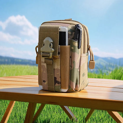 outdoor tactical waist bag 6 inch phone pouch cycling sports multifunctional molle expansion accessory pouch