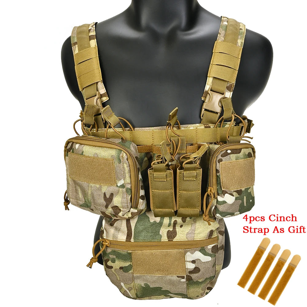 CS Match Wargame TCM  Chest Rig Airsoft Tactical Vest  Pack Magazine Pouch Holster Molle System Waist Men Nylon