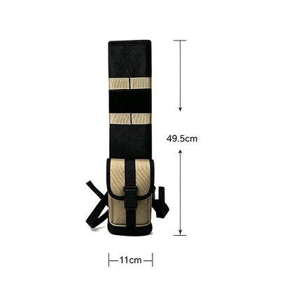Pskook Archery Lightweight Back Arrow Quiver Dual Use Foldable Compact Hip Arrows Bag with Molle System Pocket Hanged for Hunt