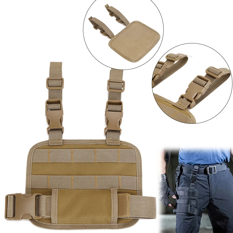 Tactical Drop Leg Platform Molle Adjustable Thigh Leg Panel Hanging Board Portable Cartridge Clip Pouch Leggings Pannier