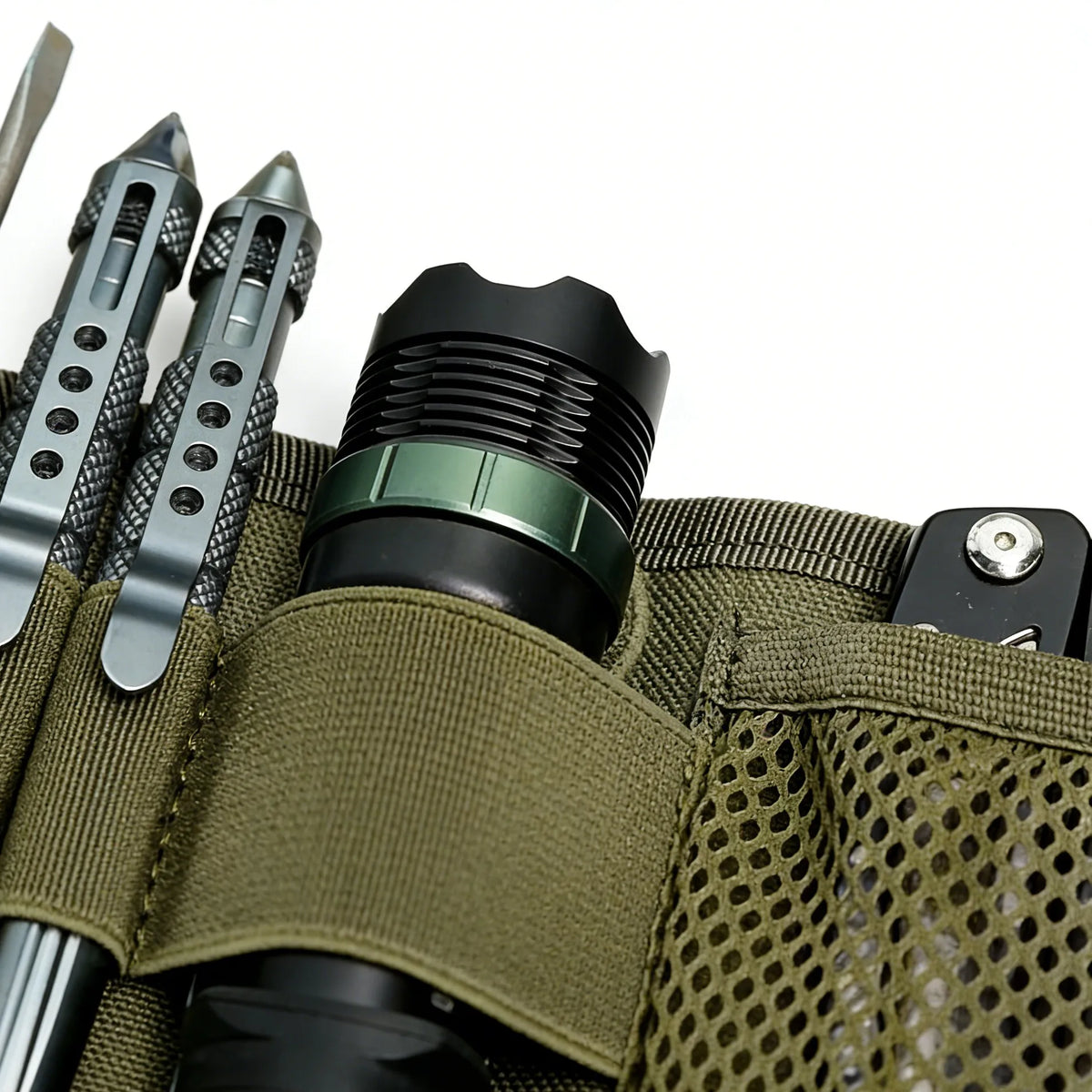 Modular Hook Loop Panel EDC Organizer,Inner Separation Pouch for Hunting Cambing Accessories Utility Tools Organizer Board