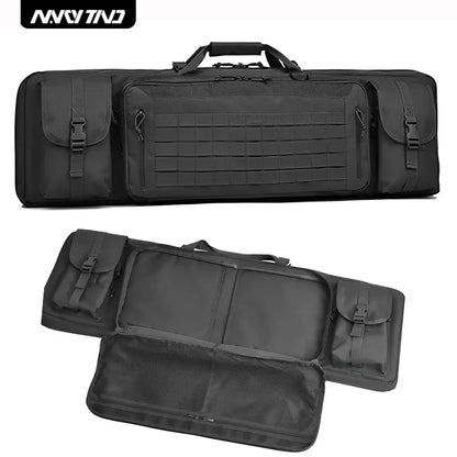 Tactical Rifl Bag Double Gun Case Waterproof Carbine Backpack Molle System Outdoor Hunting Reinforce Rucksack Transportation Bag
