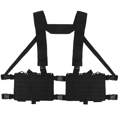 Modular Alpha 34 Split‑Front Chest Rig Quick Release Laser Cut Panels Adjustable Tactical Harness For Airsoft CS Game Hunting