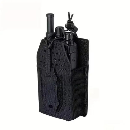 Tactical Radio Pouch Hunting Walkie Talkie Holder Open-Top Interphone Hanging Bag Molle Nylon Magazine Pouch