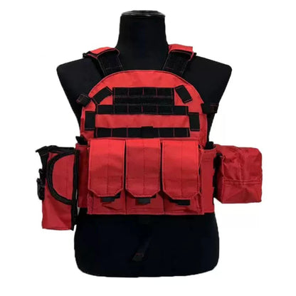 6094 Camouflage Tactical Vest Multi-Functional Plate Carrier Adjustable Combat Hunting Equipment for Men Outdoor Cycling