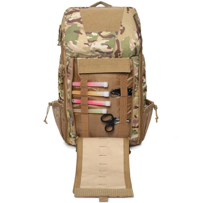 55L Tactical Medical Backpack Knapsack Outdoor Rucksack Camping Survival First Aid Backpack for Camping Hunting Sport
