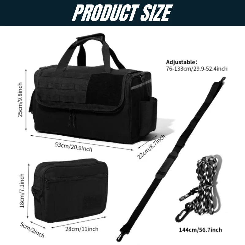 Range Bag Outdoor Hunting Training Shooting Tactical Handgun Bag Waterproof Shoulder Bag Car Wokring Organizer Patrol Bag