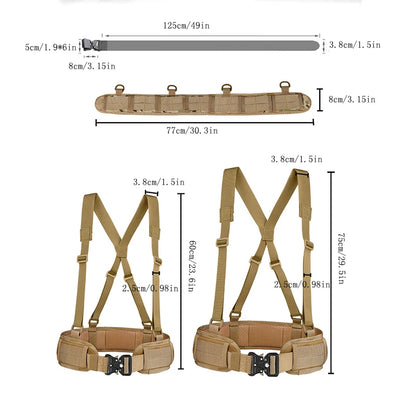Outdoor Multifunctional Tactical Waistband Nylon Braided Belt Tactical Waistband Fishing Sling