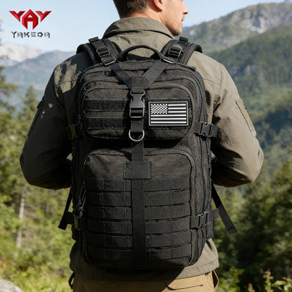 YAKEDA 45L large capacity backpack with 2L water bag MOLLE expansion system outdoor hiking backpack