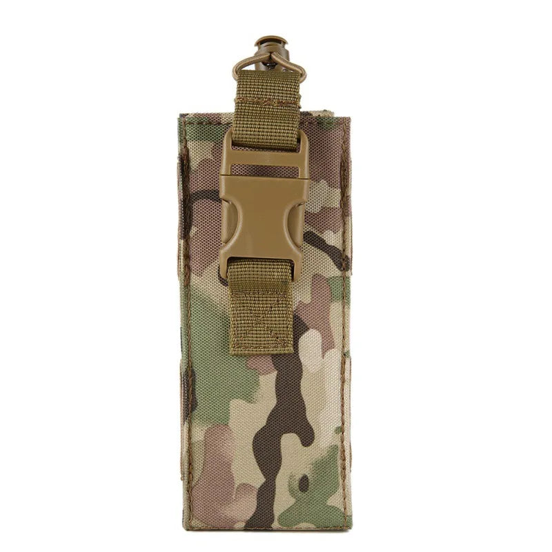 New Tactical Water Bottle Bag Molle Nylon Kettle Cover Waist Pouch Walkie-talkie Pouch Outdoor Hunting Hiking Cycling Accessory