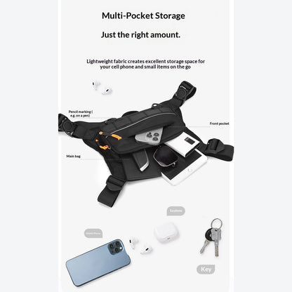 Tacti-cal Chest Bag Men Running Front Vest Backpack Rig Pouch Hiking Cycling Outdoor Camping Fishing Hunting Travel Molle Bag
