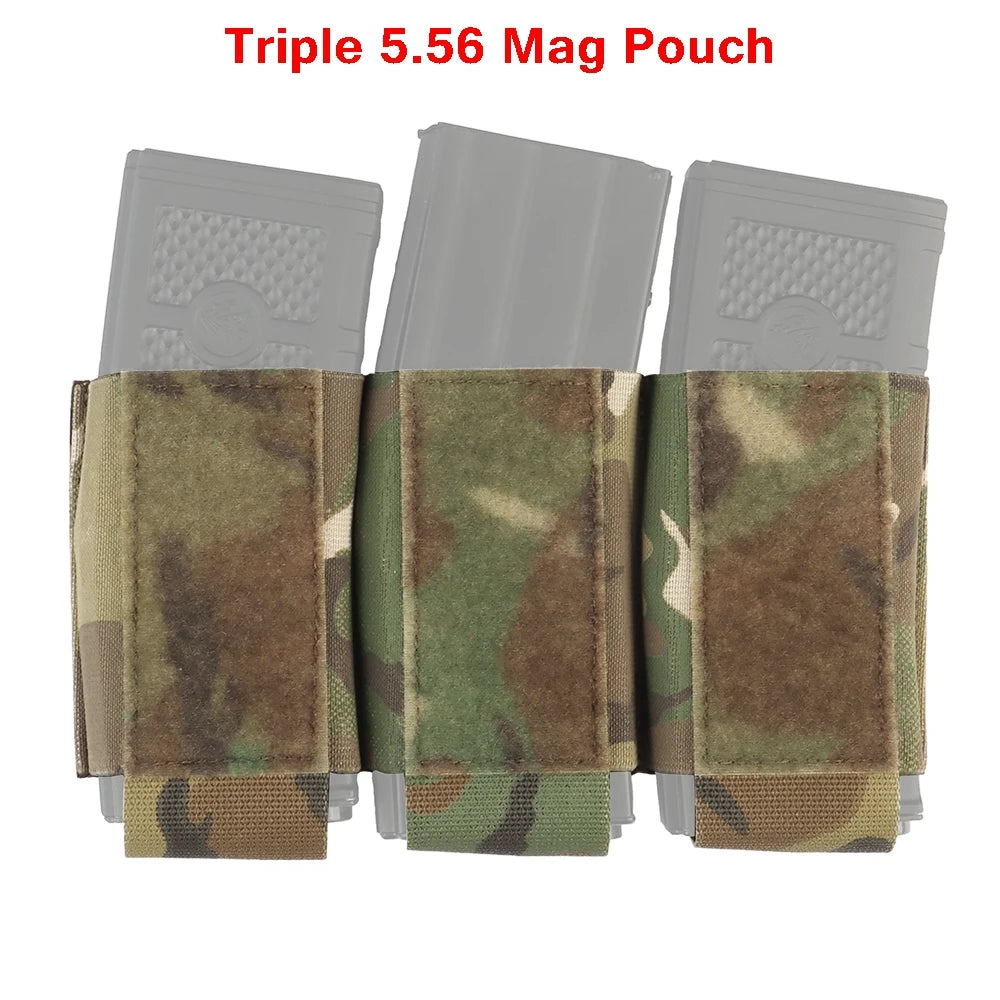 Hunting Triple Magazine Pouch 5.56 7.62 Single Double Triple Magazine Bag for AK47 AR15 Tactical Vest Rig Holster for Shooting
