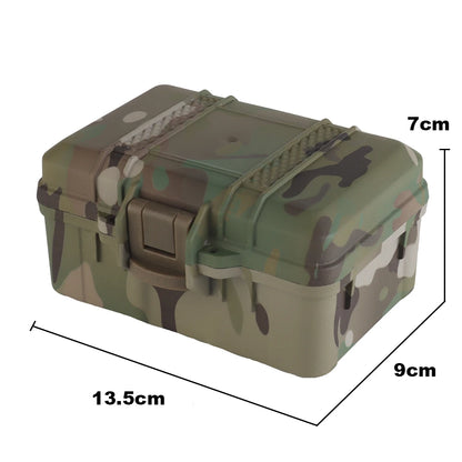 Tactical Camo Storage Box Valuable Item Hard Safety Case Multi Functional Tool Protection Boxs With Pre-cut Sponge Can Lockable