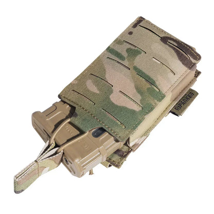 Tactical Molle Pouch Single Magazine Pouch Double-Layer Mag Pouches Universal Cartridge Holder for M4 M14 M16 AK AR