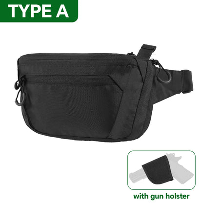 Tactical Waist Bag Concealed Carry Gun Bag Quick Access Handgun Bag Adjustable Waist Belt Fanny Pack with Gun Holster Outdoor