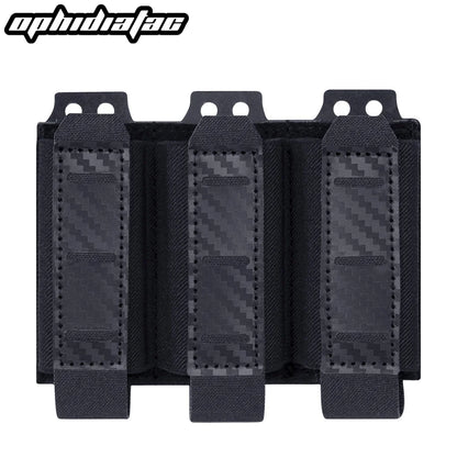 OphidianTac Magazine Pouch 9mm Single Double Triple Magazine Carrier Carbon Fiber MOLLE System Bullet Magazine Pouch