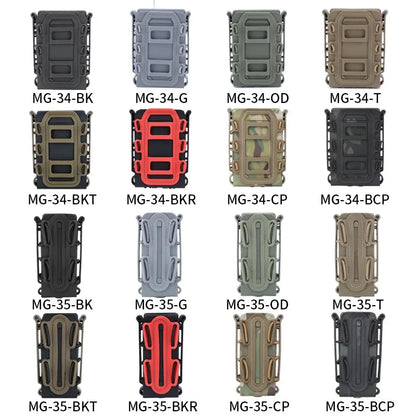 Tactical Magazine Pouch Molle for Ar15 M4 5.56 7.62mm Scorpion Fast Mag Quick Release Mag TPR Holster Adjustable Case Box
