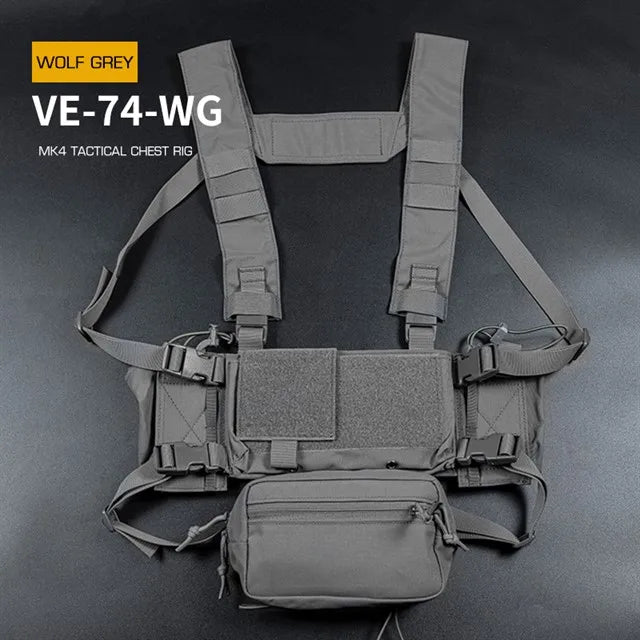 WOSPORT Tactical Vest Chest-mounted With Built-in Quick-release Sleeve MK4 Expansion Mount Breathable Quick-release Camouflage