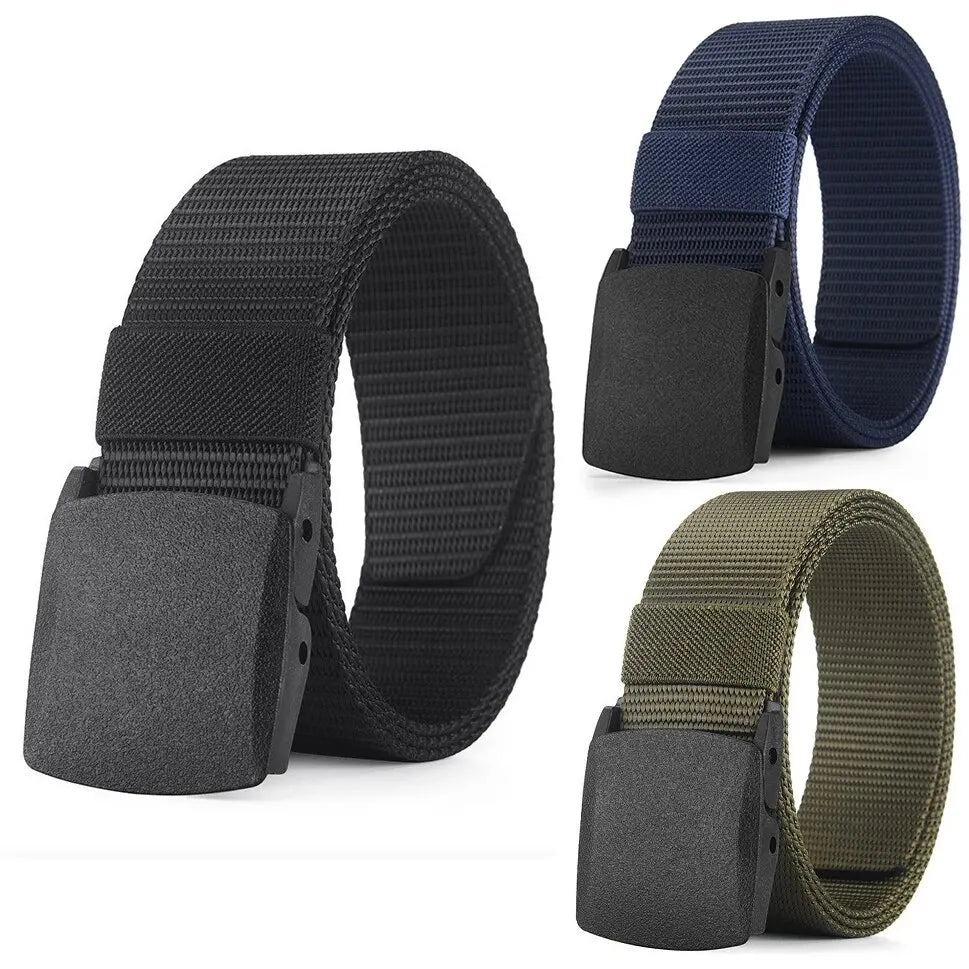 Men's Belt Outdoor Casual Canvas Belt Metal Free Training Nylon Tactical With Pants Jeans Belt Sports Belts For Men Women