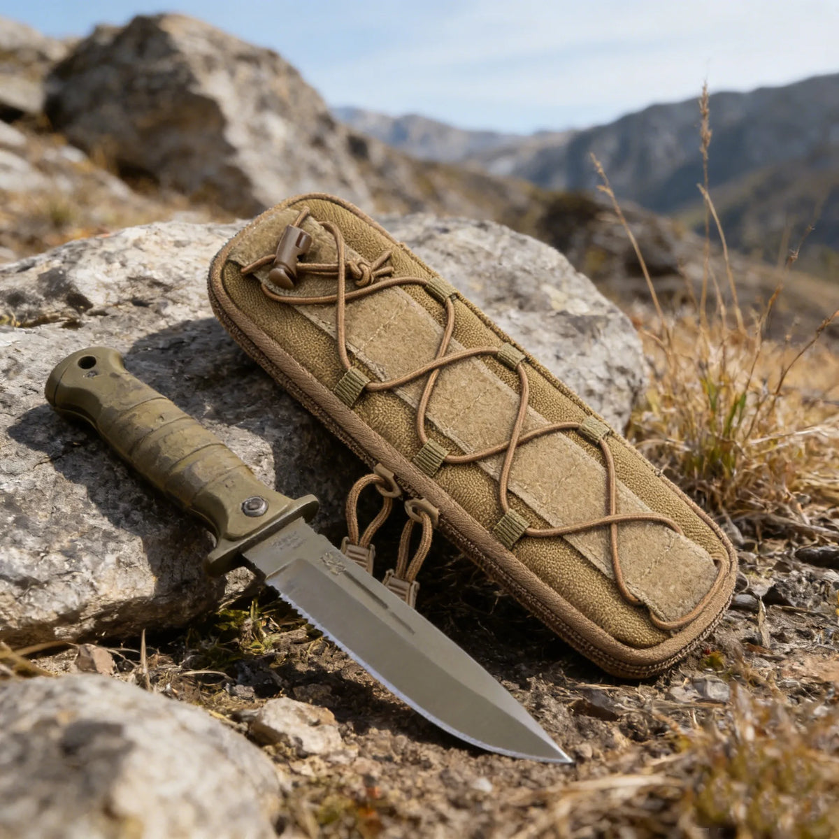 Tactical Molle Knives Pouch EDC Knife Holder Bag Pocket Nylon Outdoor Hunting Camping Flashlight Holster Small Waist Bag