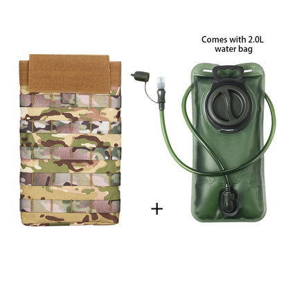 MOLLE Expansion System Accessories Water Bag Pack+2.0L Soft Water Bag Set Large Diameter Rotary Cap Bite Drinking Pipe