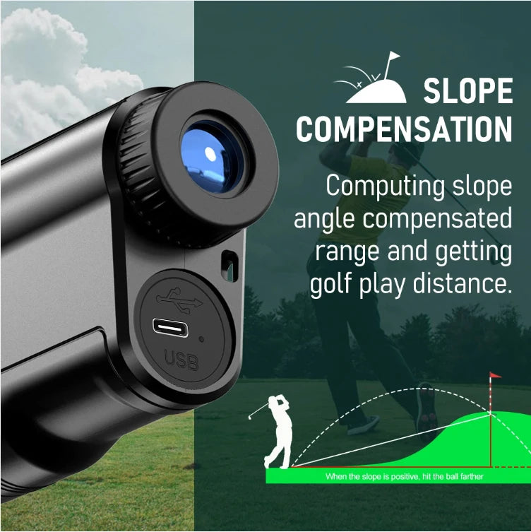 REVASRI 600/1000M Golf Laser Rangefinder with Slope Compensation Flag Lock Vibration Type-C Rechargeable for Golfing