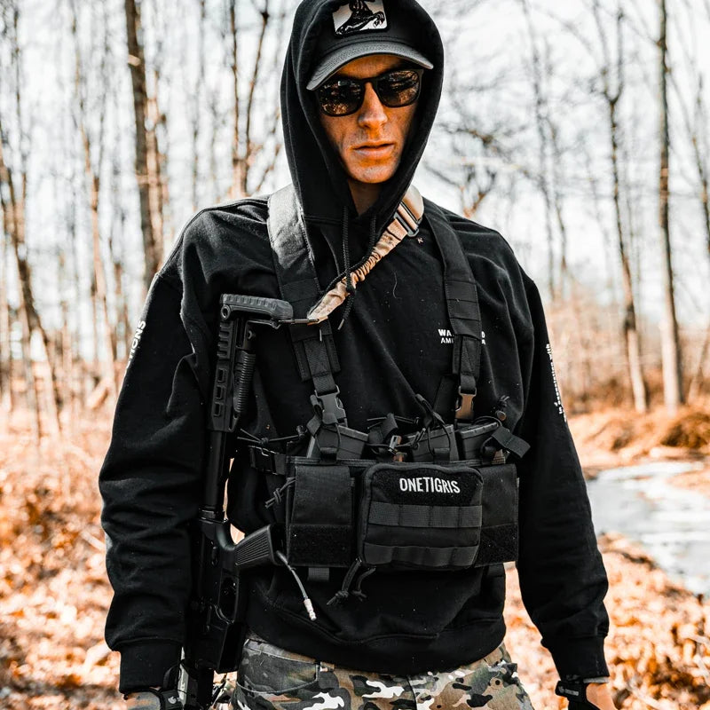 ONETIGRIS Tactical MOLLE Chest Rigs X Harness JPC Hunting Airsoft Magazine Pouch Tactical Plate Carrier Vest Equipment