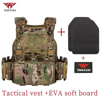 YAKEDA Tactical Vest Outdoor Hunting Plate Carrier Protective Adjustable Vest Airsoft Carrier Combat Equipment 6094 Vest