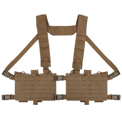 Tactical Chest Rig   Cut Molle System Military Hunting Vest Split Front Chest Rig Magazine Pouch Holster Airsoft Gear