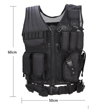 Tactical Vest Multi-Pocket Jungle Combat Security Hunting Outdoor CS Game Airsoft Training Protection Jacket