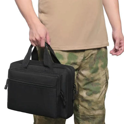Pistol Gun Bag Double Layer Pistol Duffle Bag Gun Protection Pouch Dual Handgun Range Case Outdoor Hunting Shooting Range Bag
