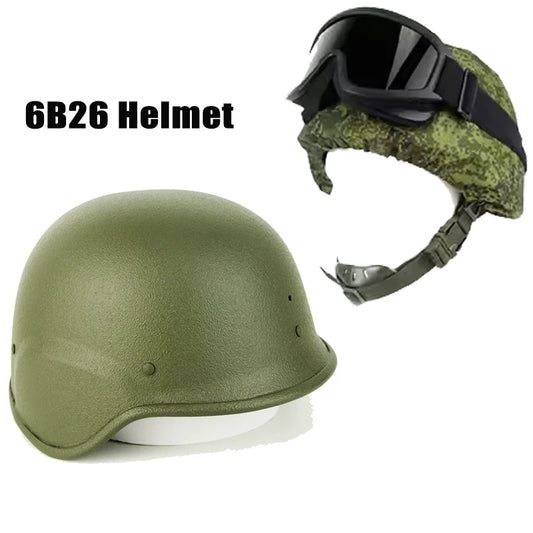  Russian 6B26 Steel Tactical Helmet Explosion-proof Helmet With EMR Cover and HAWK / TRACK Goggles Protective Helmet
