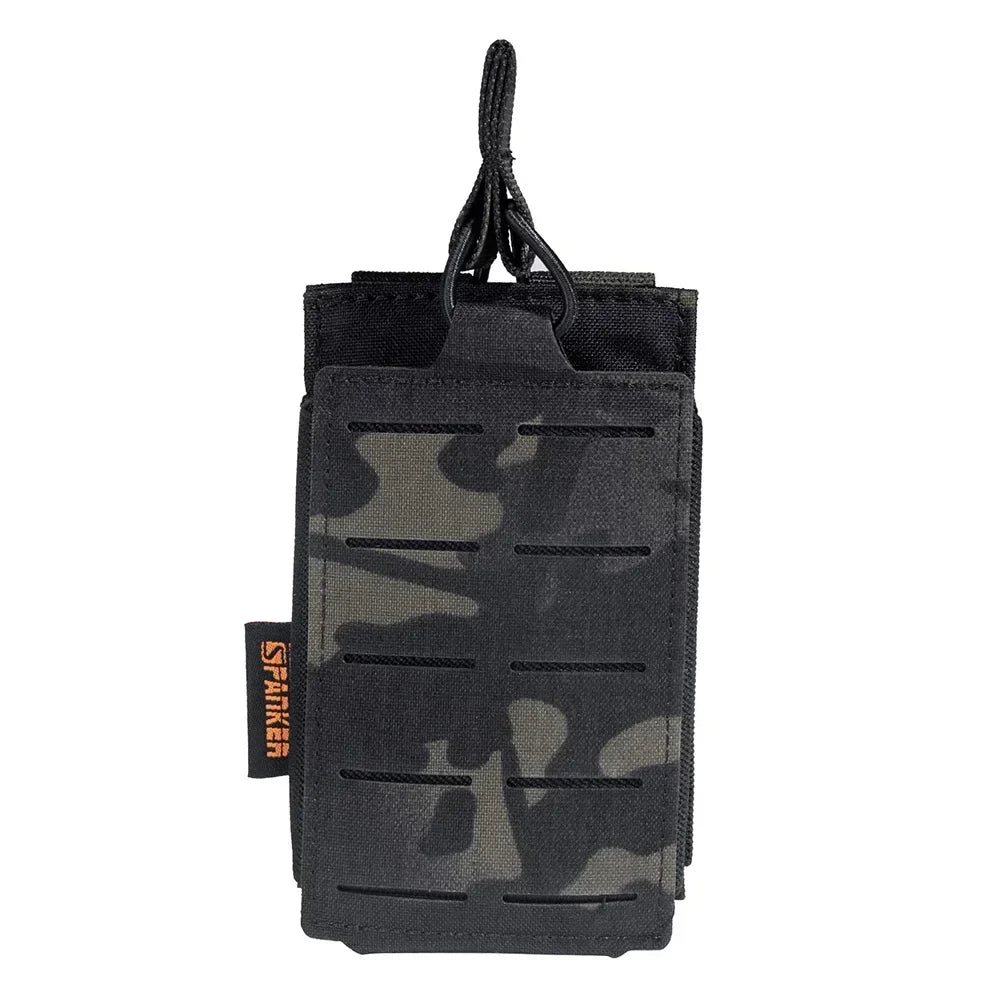 Tactical Molle Pouch Single Magazine Pouch Double-Layer Mag Pouches Universal Cartridge Holder for M4 M14 M16 AK AR