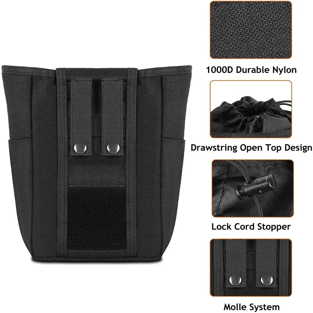 Foldable Molle Dump Drop Pouch Recycle Waist Pack Bags Outdoor Sport Hunting Utility EDC Tool Accessory Folding Recovery Bag