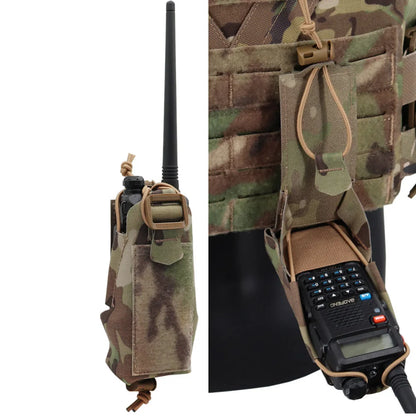 Molle Tactical Gridlok Radio Pouch UV5R UV82 BAOFENG/POFUNG Walkie Talkie Bag Intercom Pouch For Hunting Airsoft
