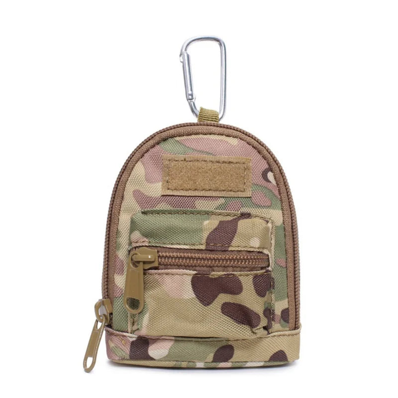 DIZETION Tactical Wallet EDC Molle Pouch Portable Key Case Outdoor Sports Coin Purse Hunting Bag Zipper Pack Multifunctional Bag