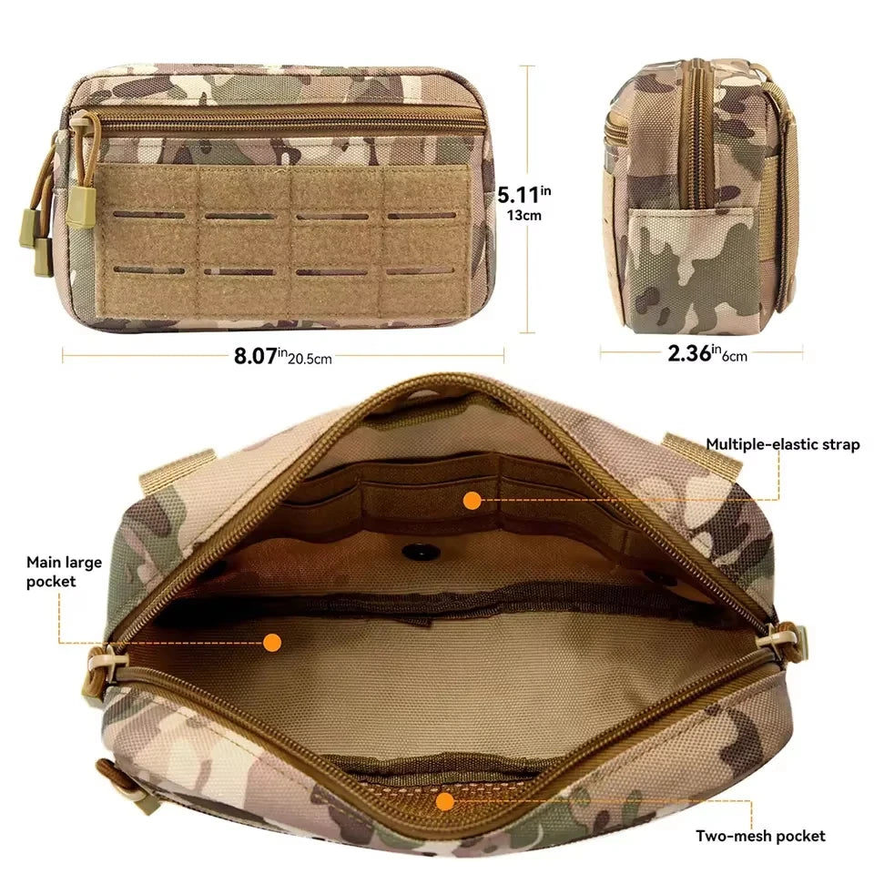 Tactical Molle EDC Waist Pack Utility Medical Phone Pouch Outdoor Hunting Bag