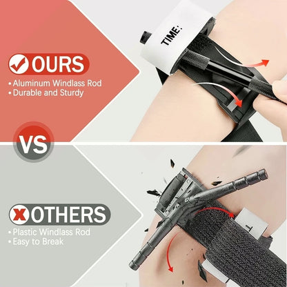 Tactical First Aid New Metal Aluminum Rod Tourniquet Survival Hemostasis Second Generation Upgrade Repeated Use Strengthen