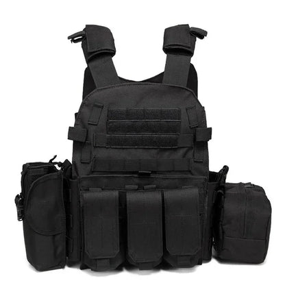 V E6094 Military Tactical Vest Body Armor Combat Army CS Gear Hunting Plate Carrier Airsoft Accessories Wargame Pouch Molle Vest