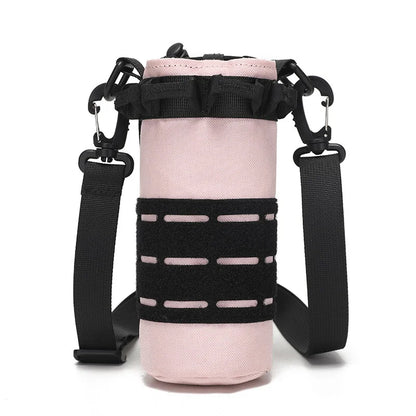 Tactical Molle Water Bottle Pouch Outdoor Sport Hydration Carrier Bag Nylon Travel Kettle Pack with Shoulder Strap