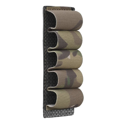 5 Round 12GA Shotgun Shell Pouch Ammo Pouch MOLLE Panel Hunting Gun Carrier Holder Bullet Cartridge Accessories