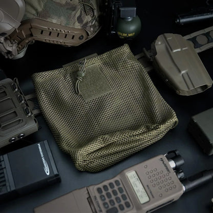 Nylon Roll-Up Mesh Dump Pouch Mini Foldable Net Pocket EDC Tactical Outdoor Sport Camping Hunting Magazine Storage