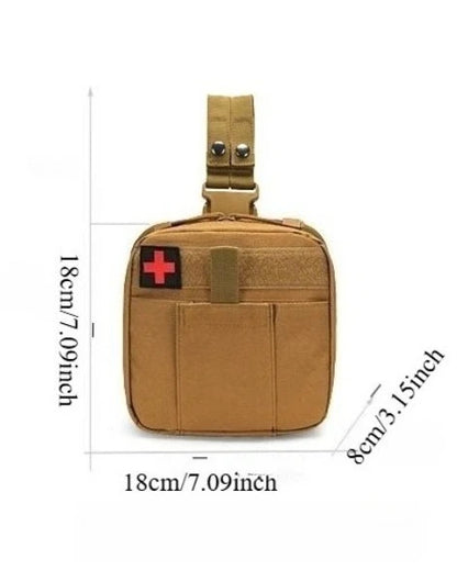 Tactical Leg Wrap Medical Kit, Multifunctional First Aid Kit Waist Pack, Outdoor Multifunctional MOLLE Accessory EDC Tool Pouch