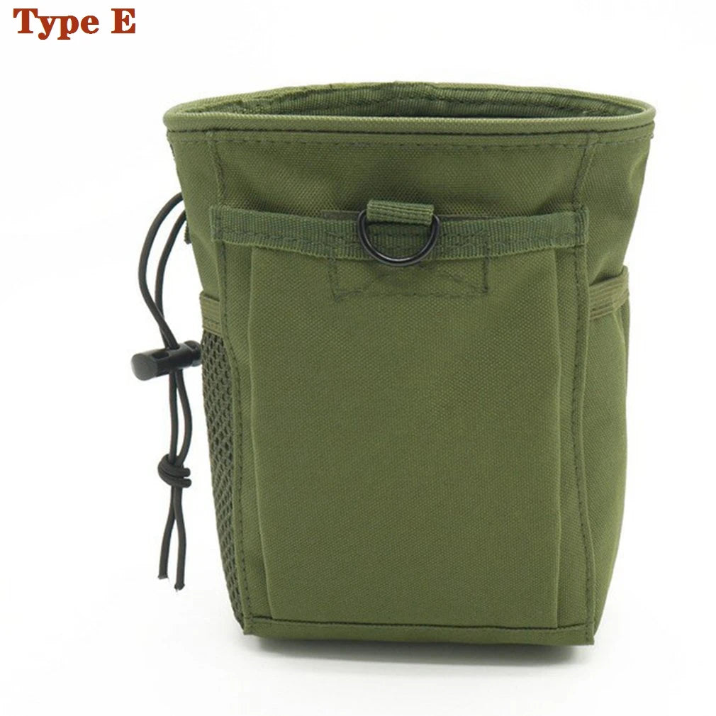 Tactical Molle Folding Magazine Dump Drop Pouch Utility Drawstring Recovery Mag Holster Ammo Bag Hunting Accessories Pouch