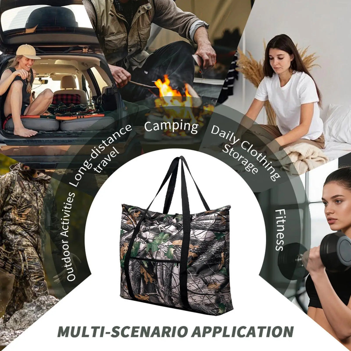 Hunting Tote Waterproof Scent Proof Lock Game Meat Tote 600D Oxford Cloth Hunting Game Bag With Handles For Men Outdoor Field