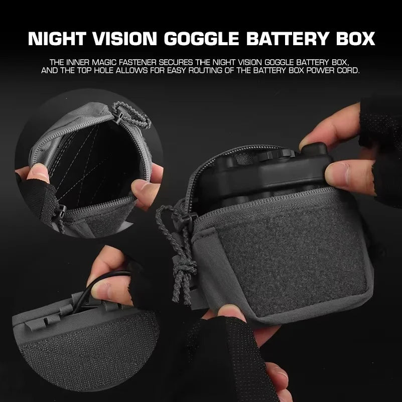 Tactical Helmet Rear Bag SC Style Brain Battery Pouch Hook&Loop NVG Battery Box Storage for Hunting Fast Helmet Gear Accessories
