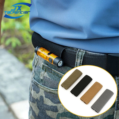 Belt Sleeve Elastic Loop EDC Belt Organizer Concealed Tool Holder Flashlight Holder Tactical Hunting Accessories
