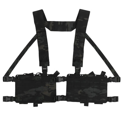 Tactical 34 Alpha Chest Rig SS Style MOLLE System Hunting Chest Vest Carrier (LBV) with Expansion Backpack Alpha Kit Utility Bag